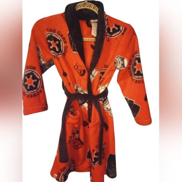 - Lego Star Wars dark side plush bath robe tie and belt closure Sz med - Picture 1 of 8